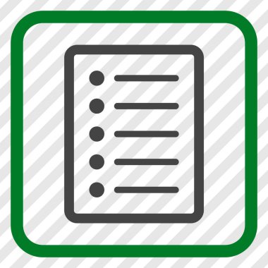 Liste sayfa vektör simgesi bir çerçeve içinde