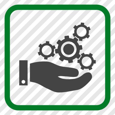 Mekanik Servisi vektör simgesi bir çerçeve içinde