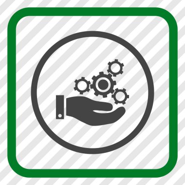 Mekanik Servisi vektör simgesi bir çerçeve içinde