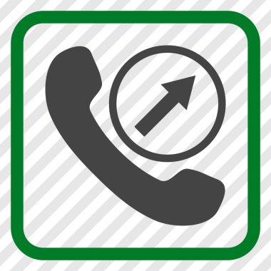 Giden arama vektör simgesi bir çerçeve içinde