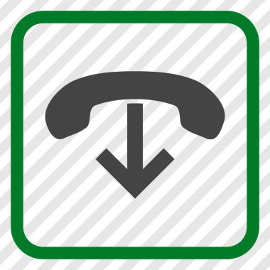 Vektör simgesi bir çerçeve içinde telefon asmak