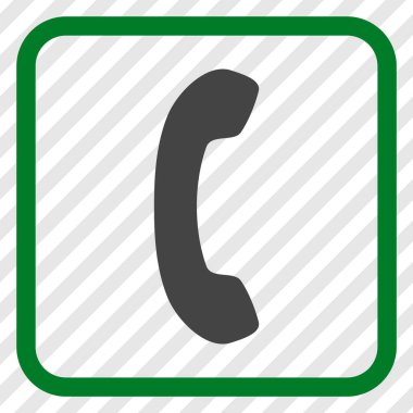 Telefon alıcı vektör simgesi bir çerçeve içinde