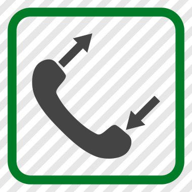 Vektör simgesi bir çerçevede konuşurken telefon