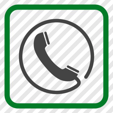 Telefon vektör simgesi bir çerçeve içinde
