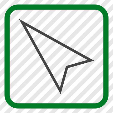 İşaretçi yaptı vektör simgesi bir çerçeve içinde yukarı