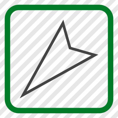 İşaretçi yaptı vektör simgesi bir çerçeve içinde aşağı