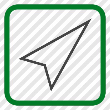 İşaretçiyi doğru yukarı vektör simgesi bir çerçeve içinde