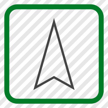 İşaretçi vektör simgesi bir çerçeve içinde yukarı