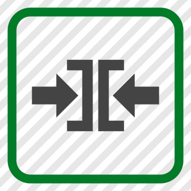 Basın yatay yöndeki vektör simgesi bir çerçeve içinde