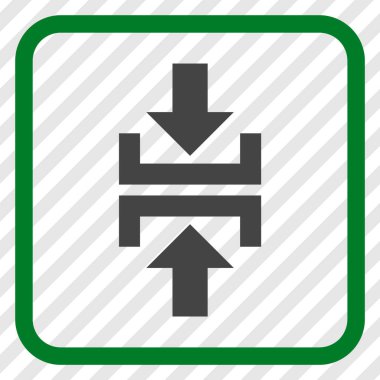 Basın düşey yönde vektör simgesi bir çerçeve içinde