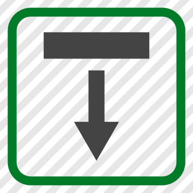 Vektör simgesi bir çerçeve içinde aşağı çekin