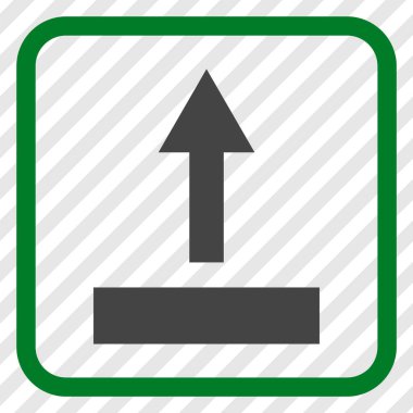 Vektör simgesi bir çerçeve içinde yukarı çekin