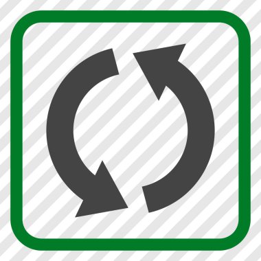 Geri dönüşüm vektör simgesi bir çerçeve içinde