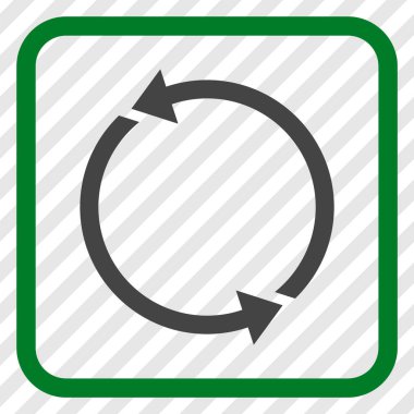 Geri dönüşüm vektör simgesi bir çerçeve içinde