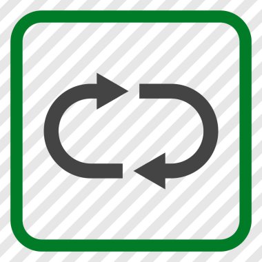 Geri dönüşüm vektör simgesi bir çerçeve içinde