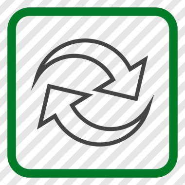 Oklar vektör simgesi bir çerçeve içinde yenileme