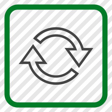 Oklar vektör simgesi bir çerçeve içinde yenileme