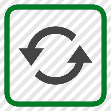 Oklar vektör simgesi bir çerçeve içinde yenileme