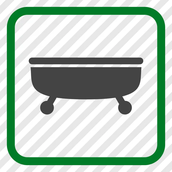 Bañera Vector icono en un marco — Archivo Imágenes Vectoriales