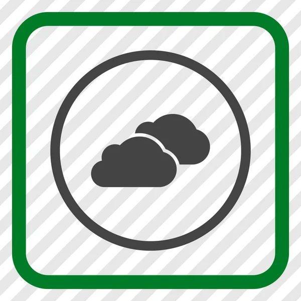 Nubes Vector icono en un marco — Archivo Imágenes Vectoriales