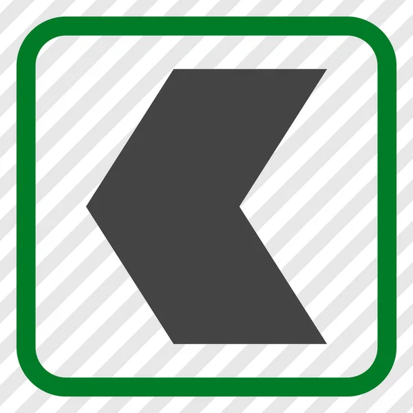 Dirección izquierda Vector icono en un marco — Archivo Imágenes Vectoriales