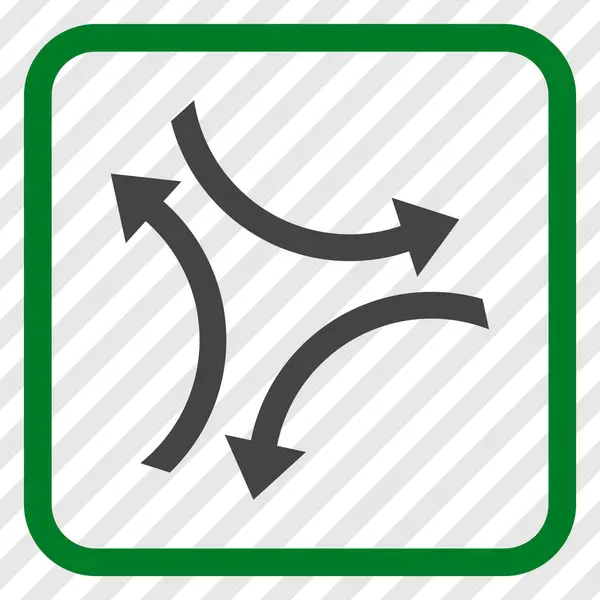 Exchange Arrows Vector Icon In a Frame — Stock Vector