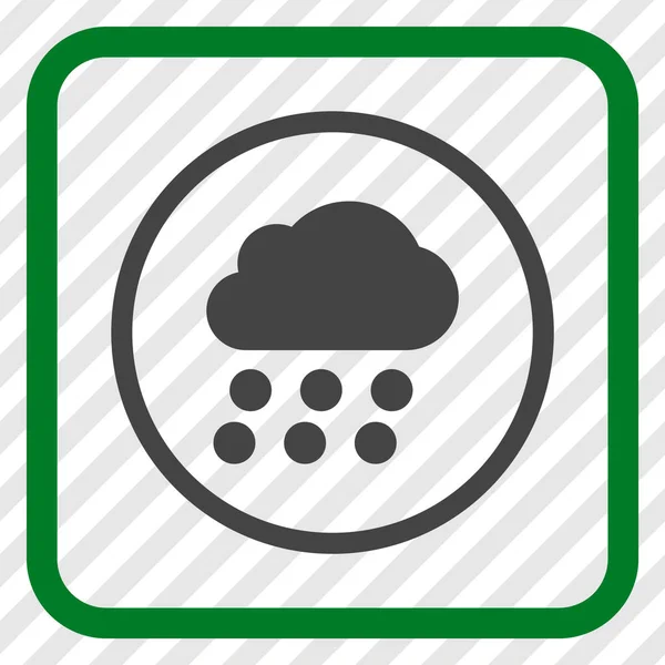 Regen Cloud Vector Icon In een Frame — Stockvector