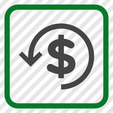 Geri ödeme vektör simgesi bir çerçeve içinde