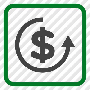 Geri ödeme vektör simgesi bir çerçeve içinde