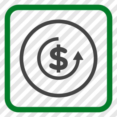 Geri ödeme vektör simgesi bir çerçeve içinde