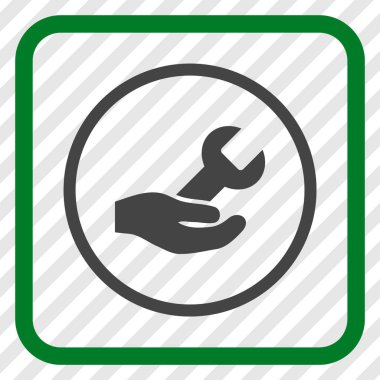 Onarım hizmeti vektör simgesi bir çerçeve içinde