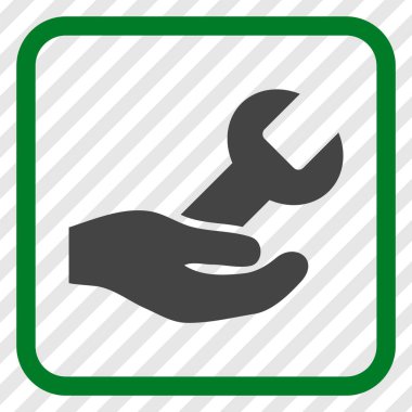 Onarım hizmeti vektör simgesi bir çerçeve içinde