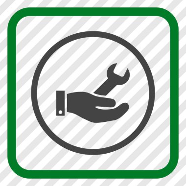 Onarım hizmeti vektör simgesi bir çerçeve içinde