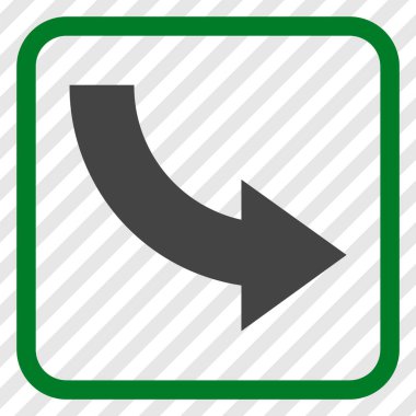 Doğru vektör simgesi bir çerçeve içinde döndürme