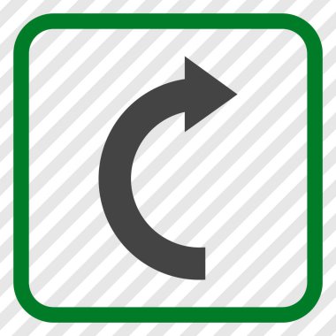 Doğru vektör simgesi bir çerçeve içinde döndürme