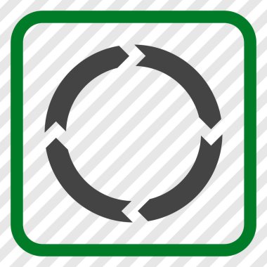 Döndürme vektör simgesi bir çerçeve içinde