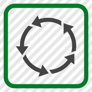 Döndürme vektör simgesi bir çerçeve içinde