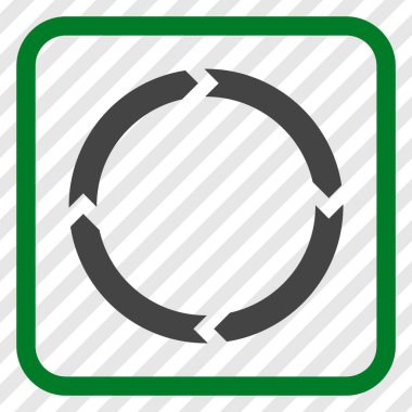 Döndürme vektör simgesi bir çerçeve içinde