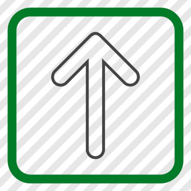 Vektör simgesi bir çerçeve içinde yukarı yönlü ok