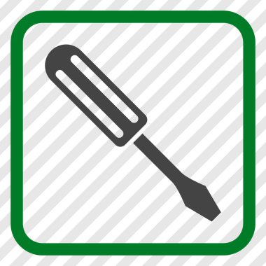 Tornavida vektör simgesi bir çerçeve içinde