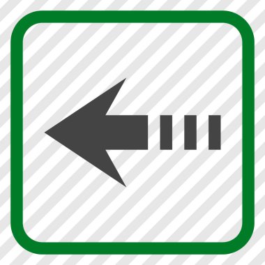 Sol vektör simgesi bir çerçevede göndermek