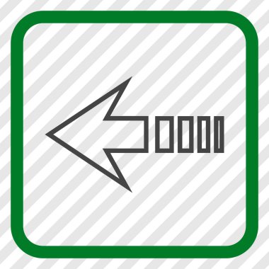 Sol vektör simgesi bir çerçevede göndermek