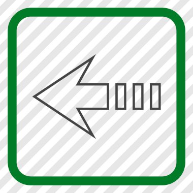 Sol vektör simgesi bir çerçevede göndermek