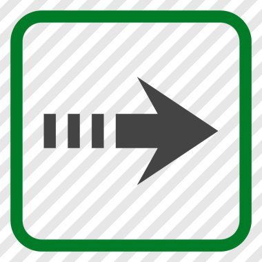 Doğru vektör simgesi bir çerçevede göndermek