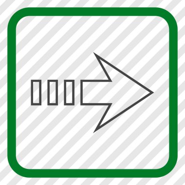 Doğru vektör simgesi bir çerçevede göndermek