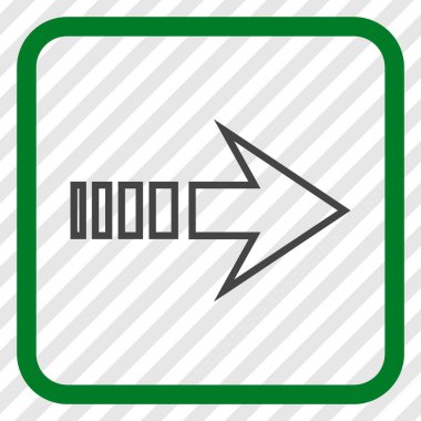 Doğru vektör simgesi bir çerçevede göndermek