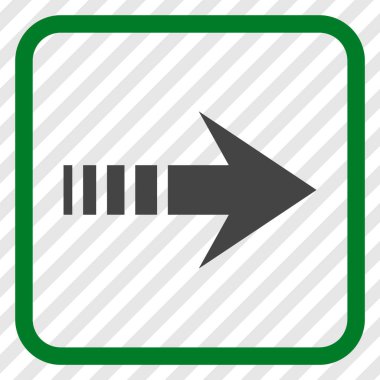 Doğru vektör simgesi bir çerçevede göndermek