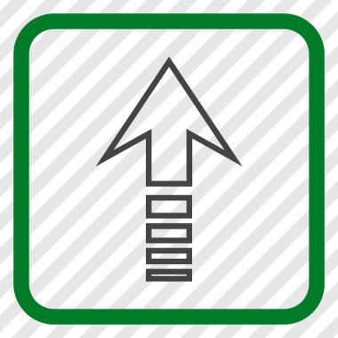 Vektör simgesi bir çerçeve içinde gönder