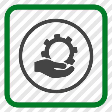 Hizmet vektör simgesi bir çerçeve içinde