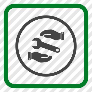 Hizmet vektör simgesi bir çerçeve içinde